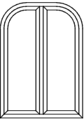 Korbbogenfenster - Typ V440PF - Blendrahmen verschweißt 2 x Flügel mit Glasleiste Pfosten fertig eingeschraubt Korbogenfenster - Typ V440PF - Blendrahmen verschweißt 2 x Flügel mit Glasleiste Pfosten fertig eingeschraubt