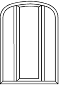 Korbbogenfenster - Typ V430 - Blendrahmen verschweißt Flügel mit Glasleiste 2 x Pfosten mit Glasleiste fertig eingepasst Korbogenfenster - Typ V430 - Blendrahmen verschweißt Flügel mit Glasleiste 2 x Pfosten mit Glasleiste fertig eingepasst