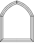 Spitzbogenfenster Typ V180 - Spitzbogenrohling mit Schenkel Blendrahmen und Flügel fertig verschweißt Glasleiste fertig eingepasst Spitzbogenfenster Typ V180 - Spitzbogenrohling mit Schenkel Blendrahmen und Flügel fertig verschweißt Glasleiste fertig eingepasst