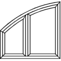 Spitzbogenfenster Typ V171 - 1/2 Spitzbogenrohling mit Schenkel Blendrahmen verschweißt Pfosten eingeschraubt 2 x Flügel mit Glasleisten fertig eingepasst Spitzbogenfenster Typ V171 - 1/2 Spitzbogenrohling mit Schenkel Blendrahmen verschweißt Pfosten eingeschraubt 2 x Flügel mit Glasleisten fertig eingepasst